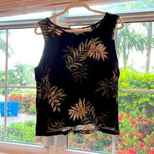100% rayon tropical, sleeveless top perfect for a cruise!
